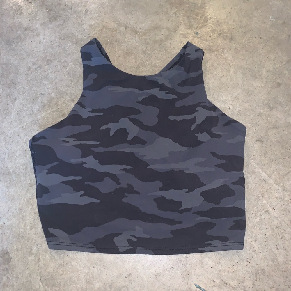 Athleta Black Camo High Neck Tank